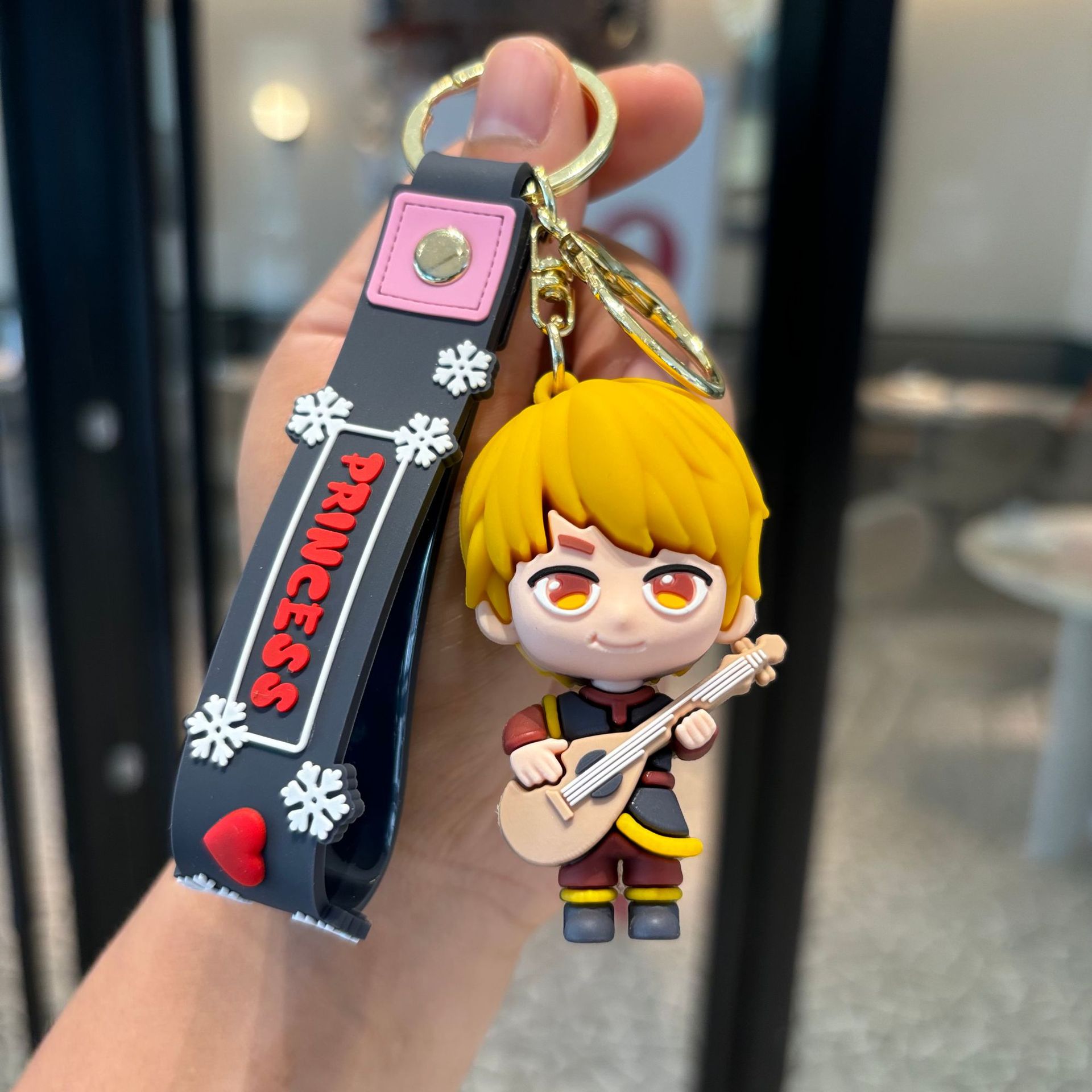 Transición fronteriza de hielo y nieve, encantador llavero de dibujos animados princesa Aisha Anna Snowbow bolsas colgantes de muñecas regalos