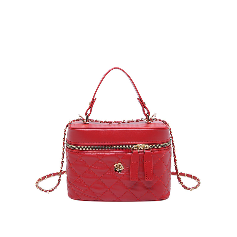 Bolso popular de este año bolso de mano mujer 2024 invierno nuevo estilo simple chaîne de diamante mochila bolso de cubo