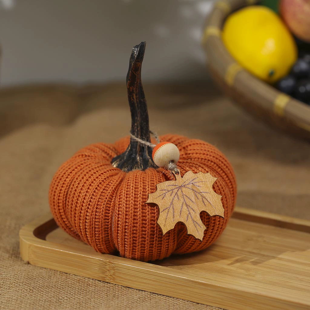 Креативные трансграничные украшения для праздника нового урожая, украшения для Дня Благодарения, вязаная ткань, тыква, украшения для рабочего стола, окна