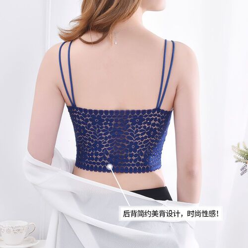 Cross-border large size lace beautiful back underwear for girls, tube top suspender underwear, sexy push-up vest to wrap breasts