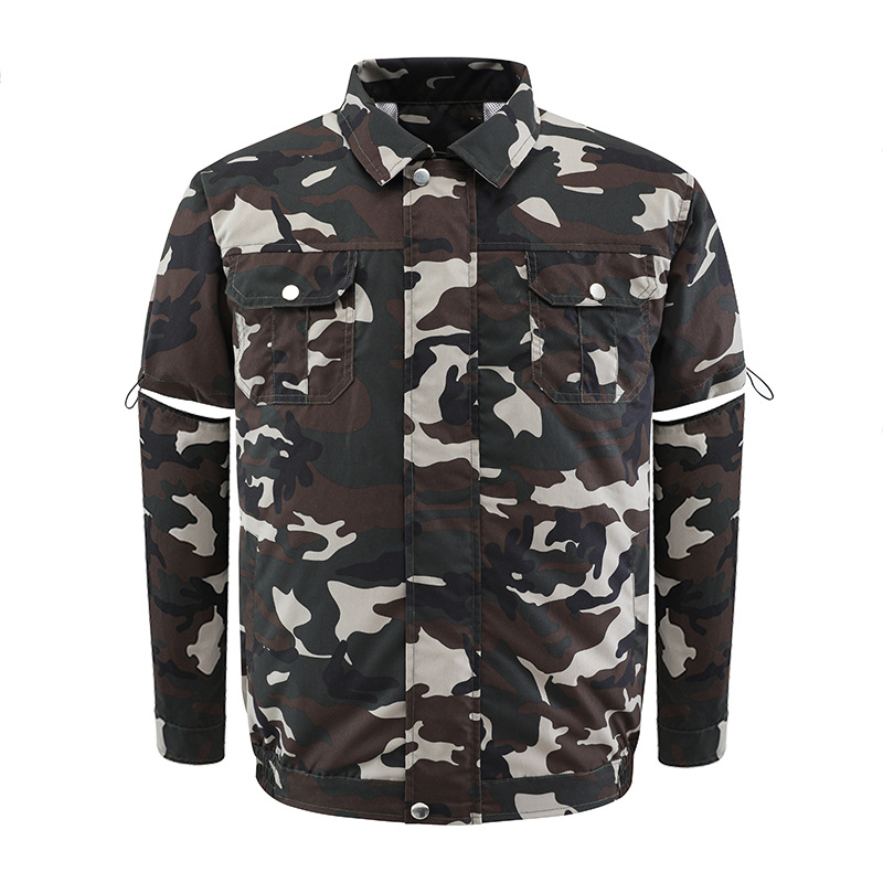 Ropa de verano aire acondicionado con ventilador mangas extraíbles ropa de ventilador ropa de trabajo dos en uno ropa de trabajo al aire libre