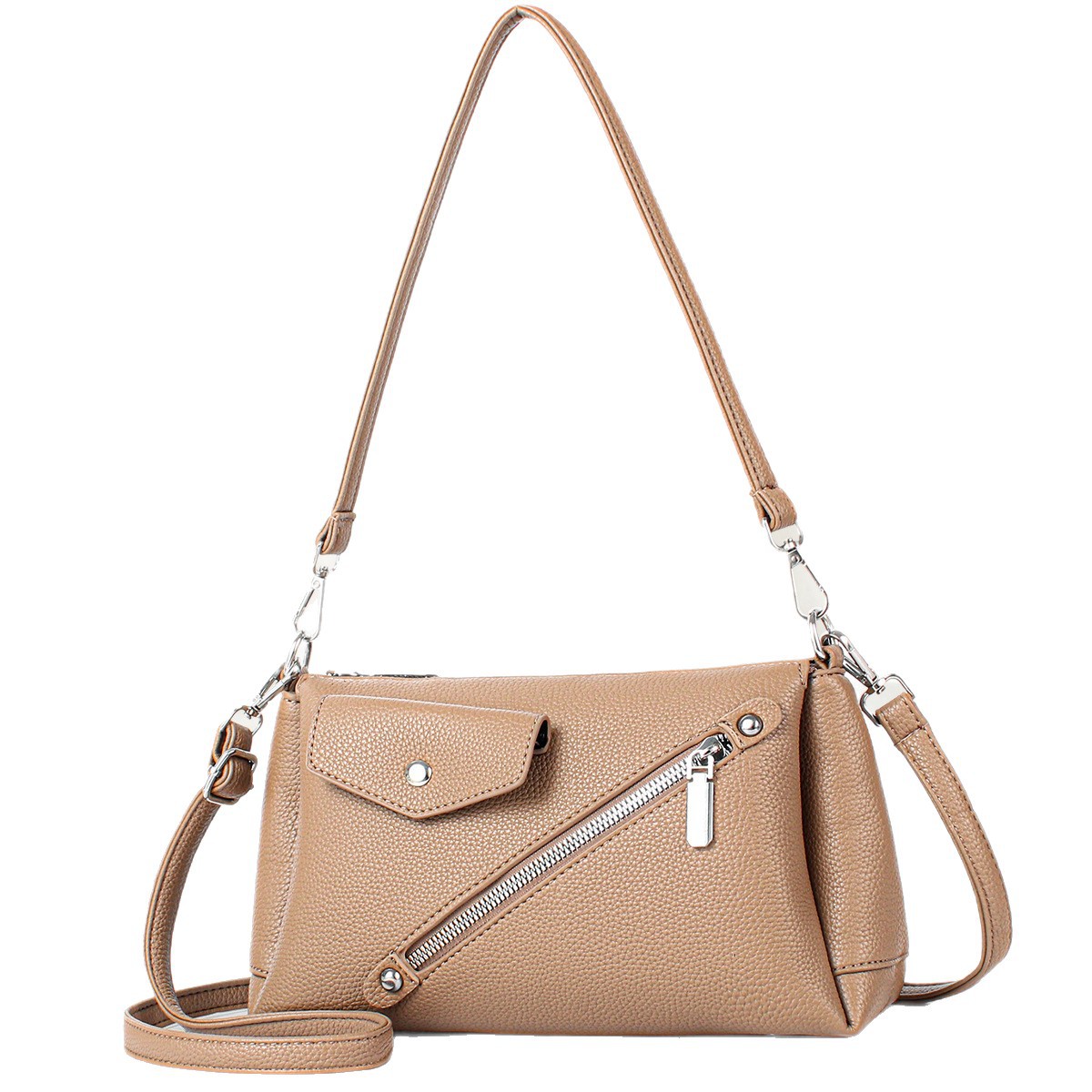 2025 nuevo bolso de mensajero de gran capacidad de estilo perezoso de moda simple y versátil, hombro ligero de moda