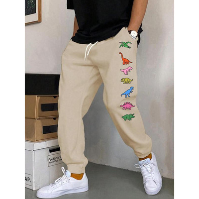 P 208 R2810 On behalf of Cross border new pattern Sports pants man dinosaur pattern pocket