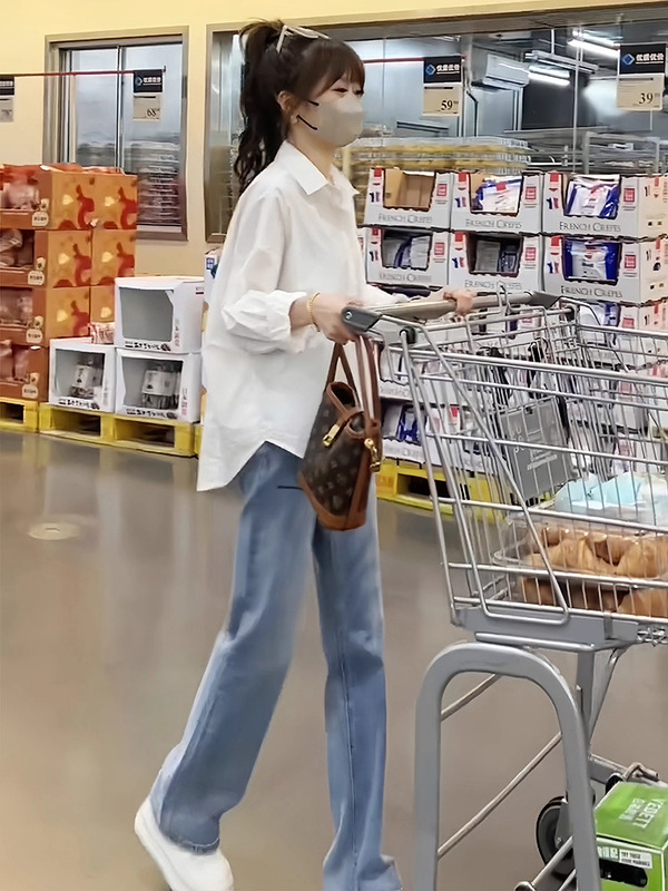 休闲高级感长袖衬衫上衣女款春秋季2025新款洋气时尚宽松减龄衬衣|undefined