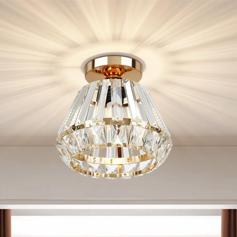 European-Style Ceiling Light Luxury Crystal Dimmable Full-Spectrum Led Bulb Independent Station Zhongshan Lighting Nordic Lighting