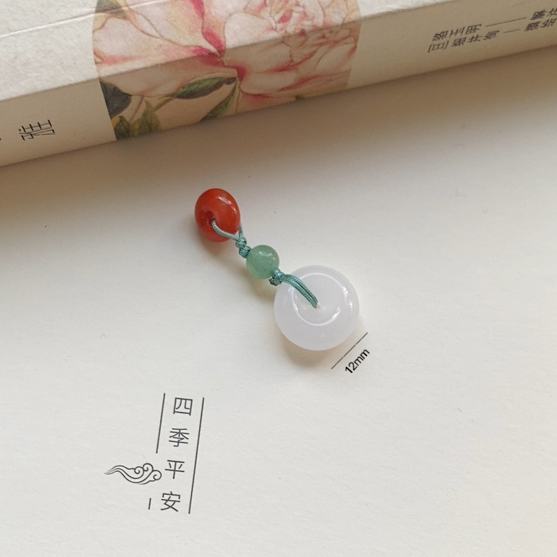 天然南紅隔珠ペンダントと田玉小提溜ブレスレットアクセサリー手串ペンダントネックレスdiy手作りコーディネート|undefined