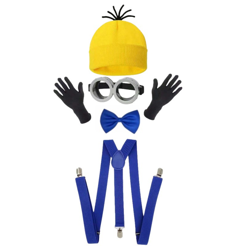 Cross-border Minion cosplay hat, yellow knitted hat, creative cold weather hat, Minion cosplay hat, woolen hat