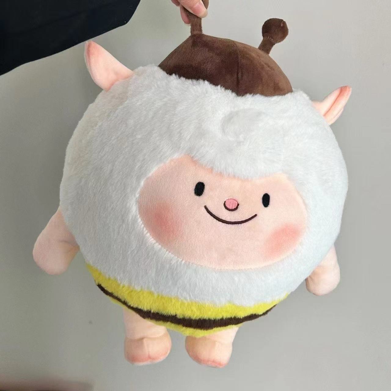 Eggboy Little Sheep Plush Toy Bee Sheep Honey Pillow Birthday Gift for Girls Eggboy Plush Doll