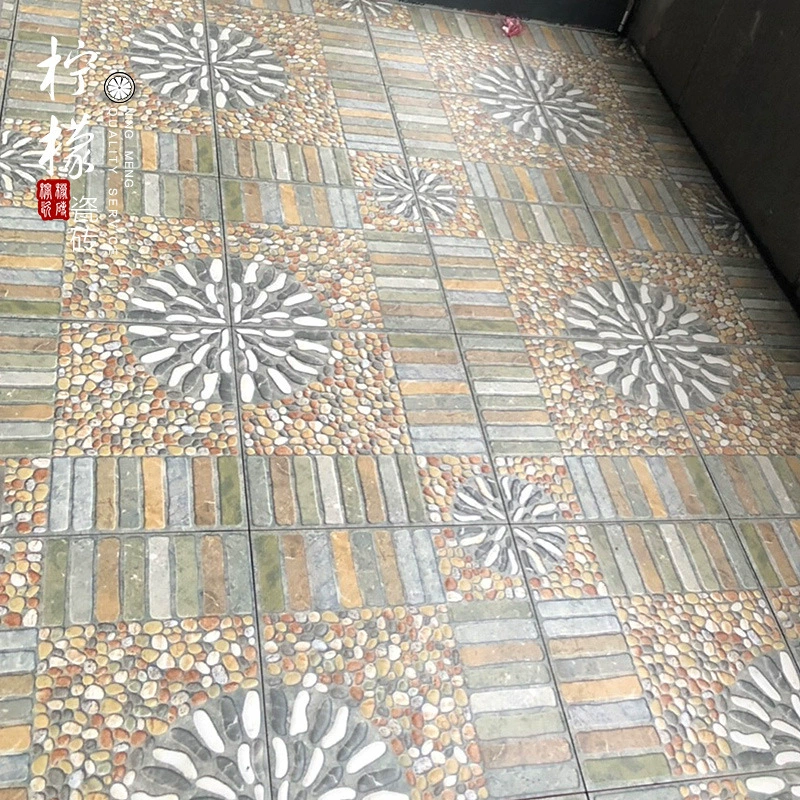 Пасторальная имитация гальки, плитка для балкона, напольная плитка для двора, сельская уличная нескользящая терраса, антикварная плитка, напольная плитка для сада