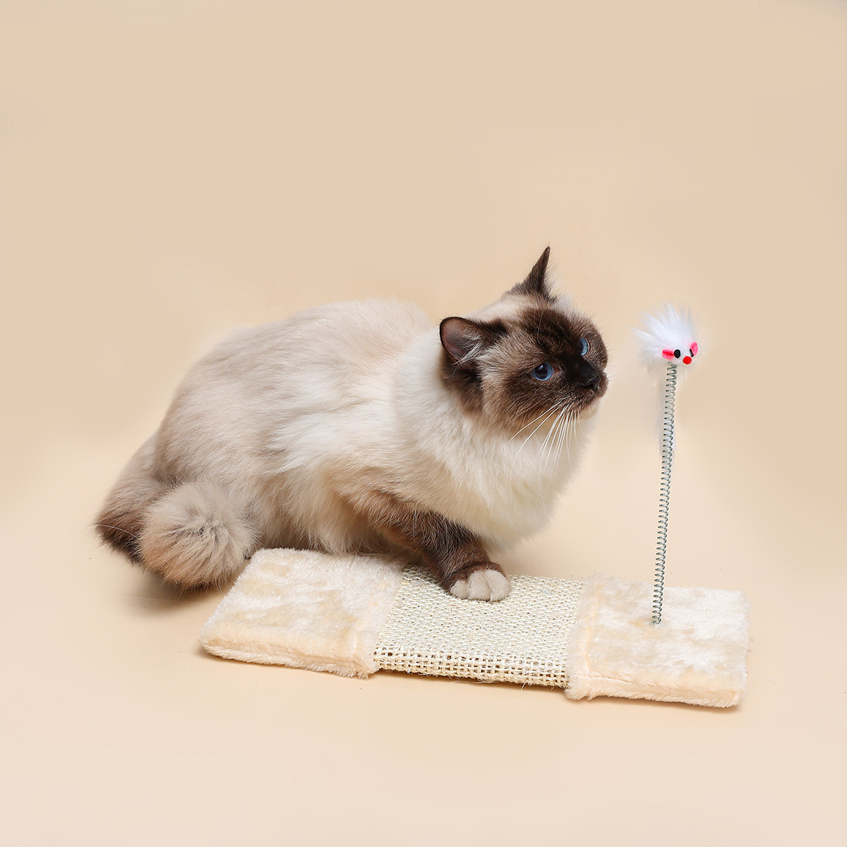 Wholesale Cat Scratch Board Cat Plush Mouse Toy 105-33026