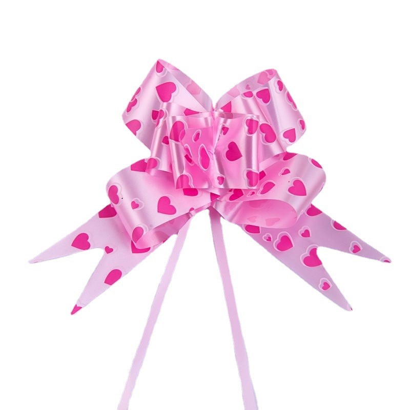 En stock al por mayor de la boda decoración del coche Garland regalo flor embalaje 50 doble corazón impresión mano Garland puerta guirnalda multicolor