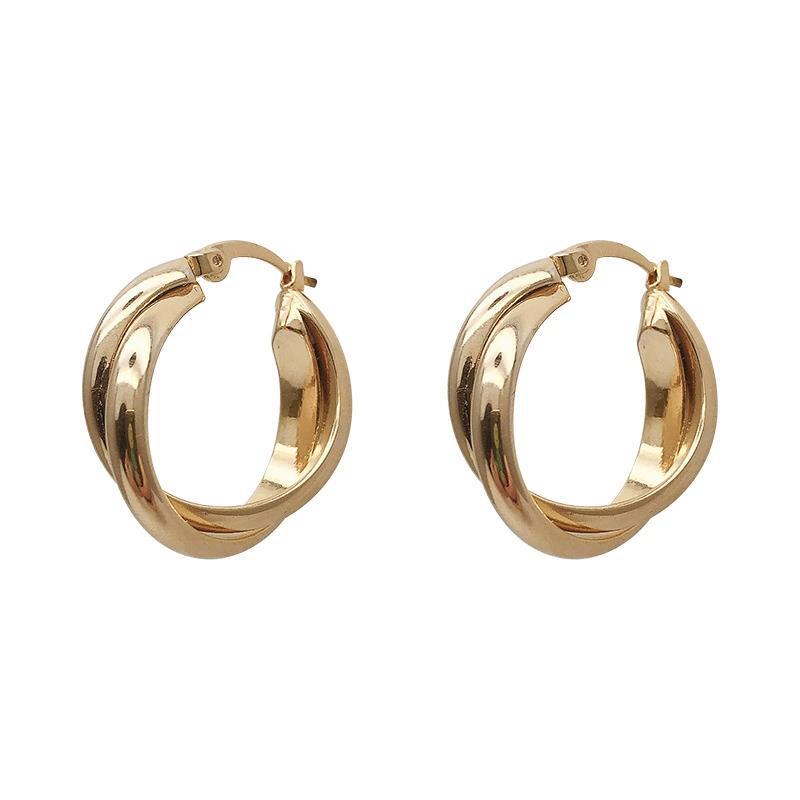 Luz de lujo de alto nivel metal brillante aretes de bolas de aretes de orejas de cara cuadrada femenina aretes delgados aretes de orejas retro image 16