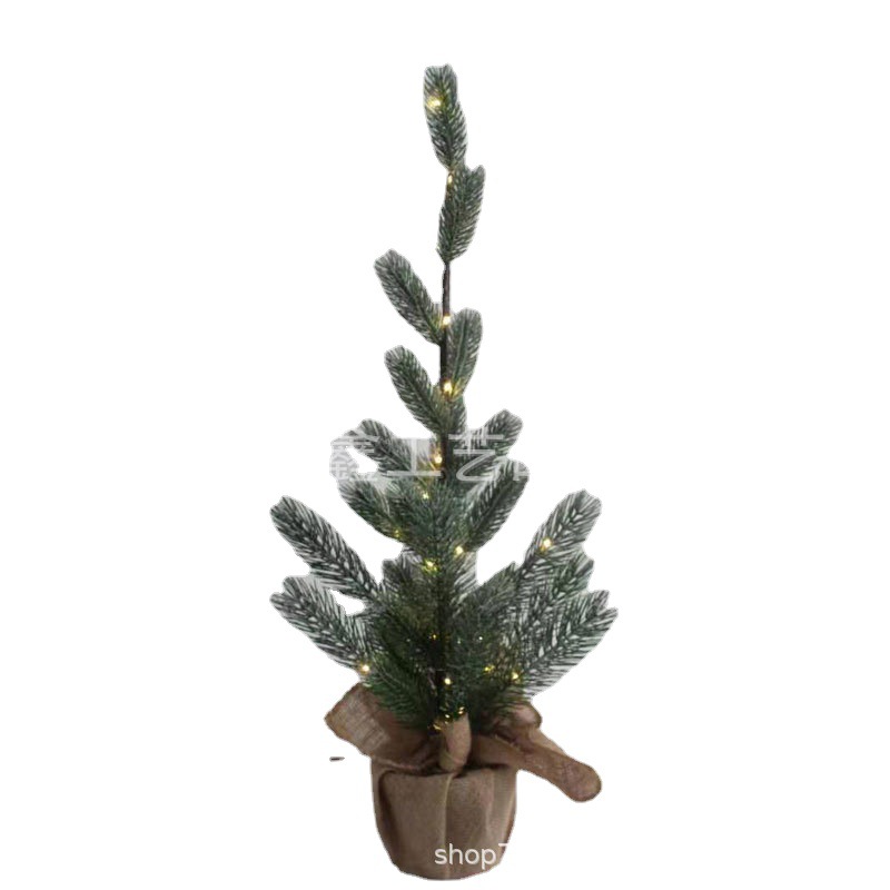 仿真迷你圣诞树灯 小型桌面松针树圣诞树装饰诞节树装饰摆件批发