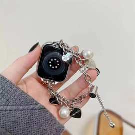 串珠表带适用于苹果Apple手表带iwatch10/987654321SE手表带