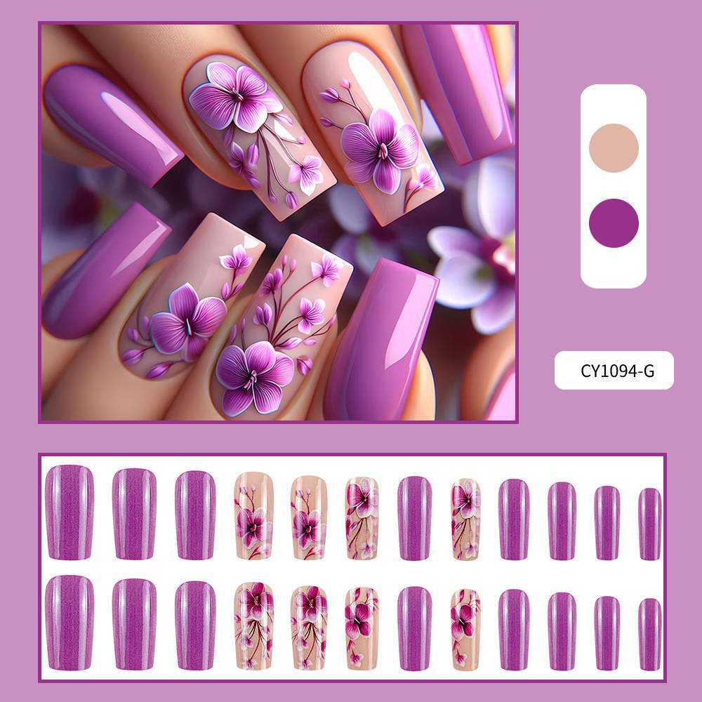 Promoción de tiempo limitado transfronteriza parches de uñas simples chicas calientes parches de uñas falsas al por mayor comercio exterior desgaste parches de uñas image 18