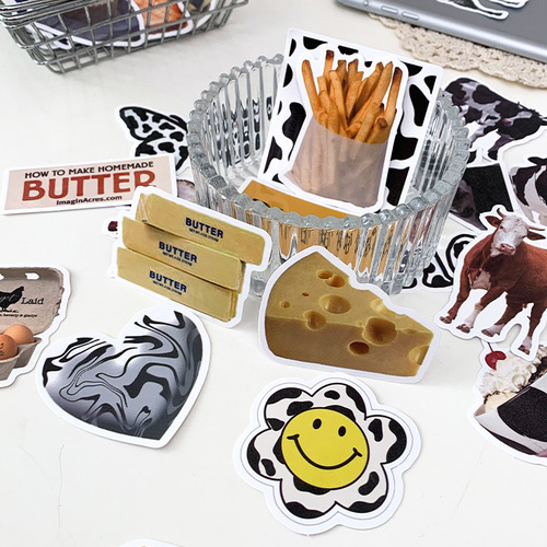 Simple ins style series of 50 non-repeating tablet notebook notebook diy graffiti decorative stickers 8 styles