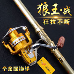 狼王投海竿套装碳素超硬远投竿抛竿海杆钓鱼竿套装海钓竿渔具璋谚