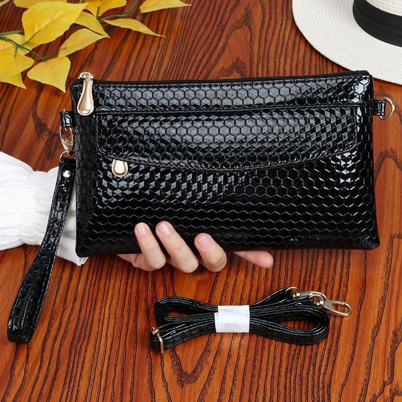 New women’s handbag: shiny, crossbody, shoulder bag, diamond-patterned clutch, simple and versatile, phone bag, casual small bag
