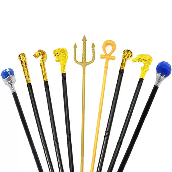 Cross Border Halloween cosplay Scepter Dress Up Prom King Snakehead Three Plug Scepter Props Dress Up King