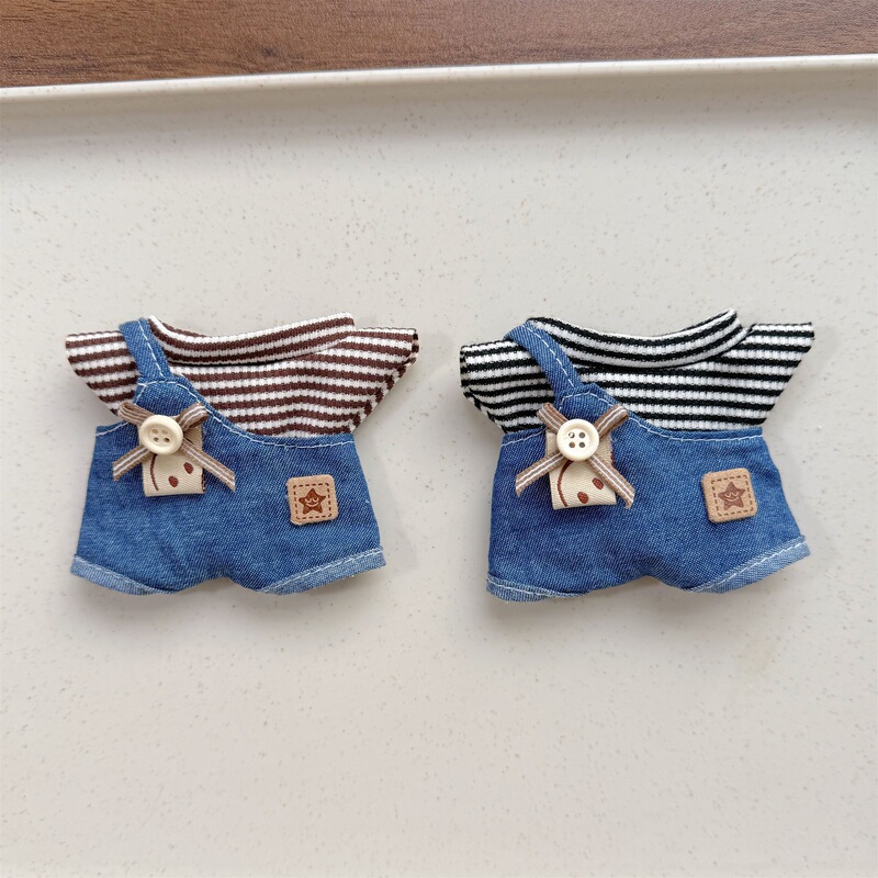 Long-Legged Kitty One-Shoulder Overalls, Elastic Striped T-Shirt, Jeans, Korean-Style Hello Kitty Outfit and Dress-Up Set Long-Legged Kitty One-Shoulder Overalls, Elastic Striped T-Shirt, Jeans, Korean-Style Hello Kitty Outfit and Dress-Up Set