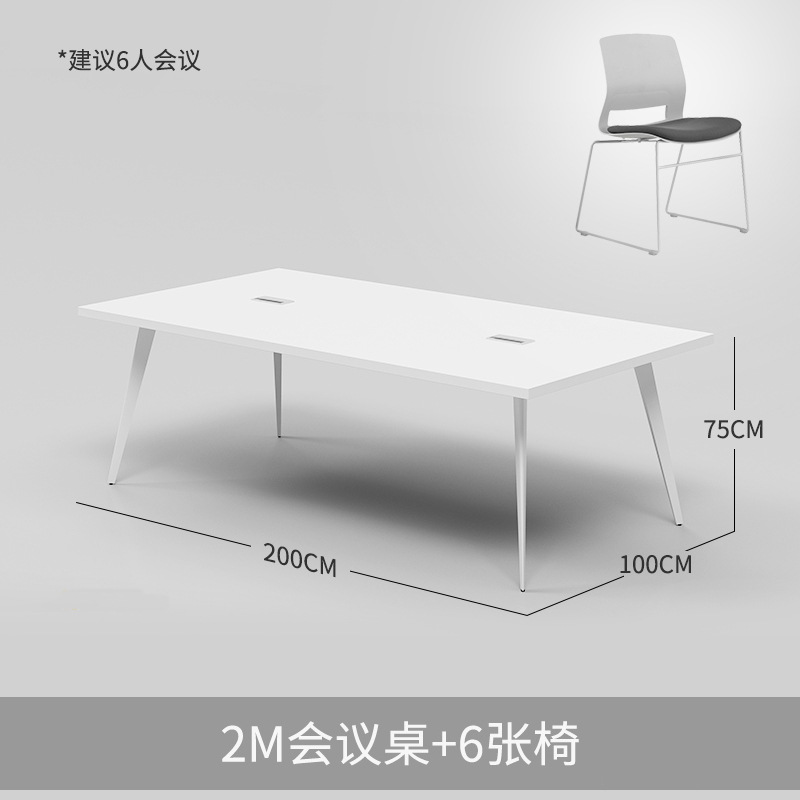 Mesa de 2,0 metros + 6 sillas