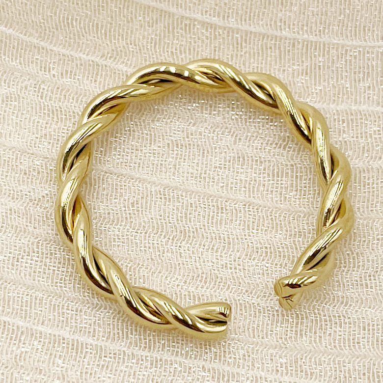 Simple Style Geometric Stainless Steel Plating Open Ring 1 Piece