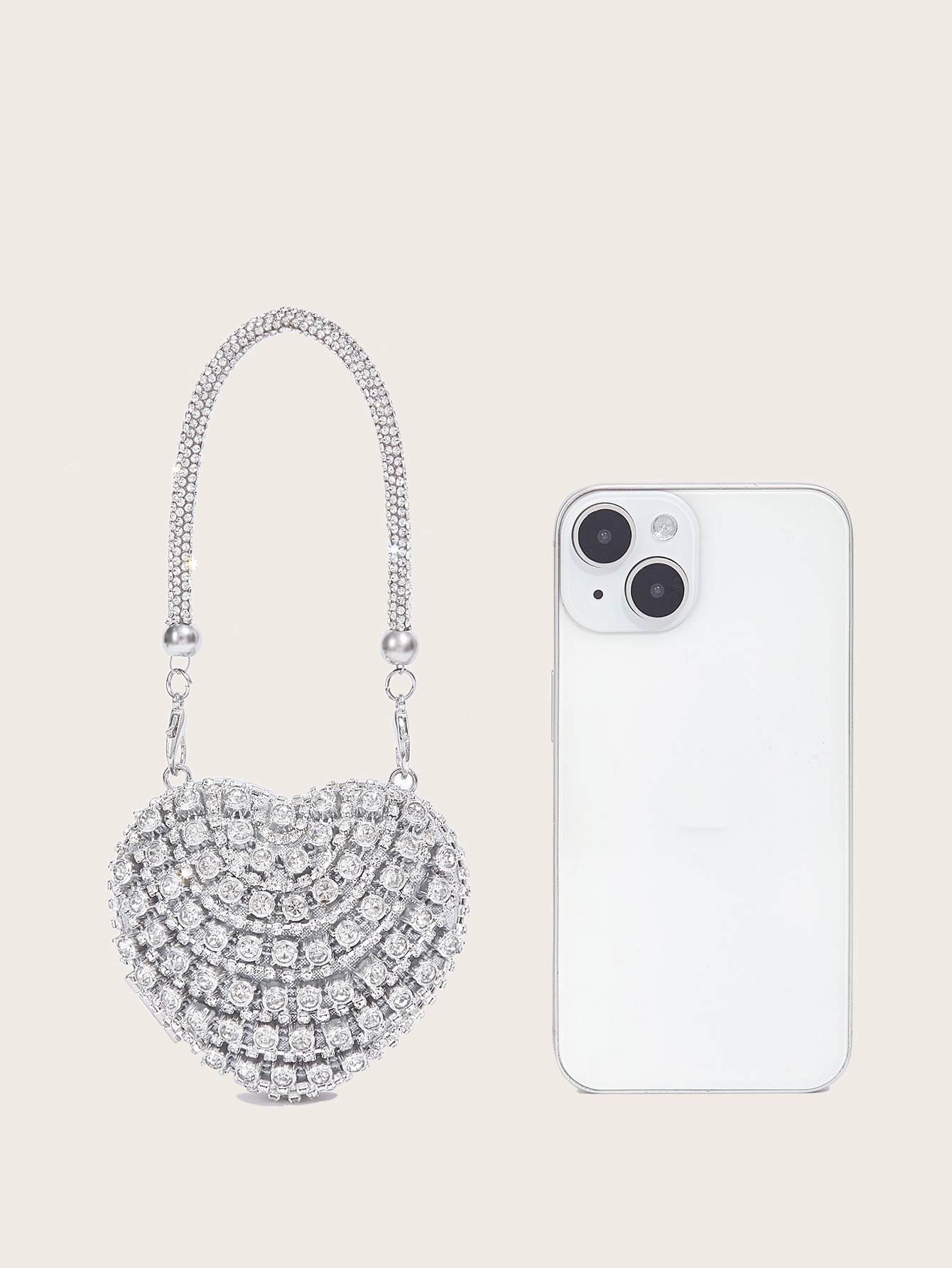 Elegante Herz Mini-tasche Mit Strass Für Damen Luxus Abendtasche_voghion.com