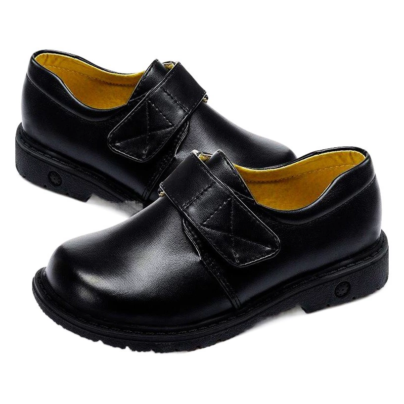 Студенческая черная кожаная обувь на большие ноги не носят ноги 8012 не пахнет детскими часами, обувь для кампуса, официальная одежда, обувь для мальчиков, кожаная обувь