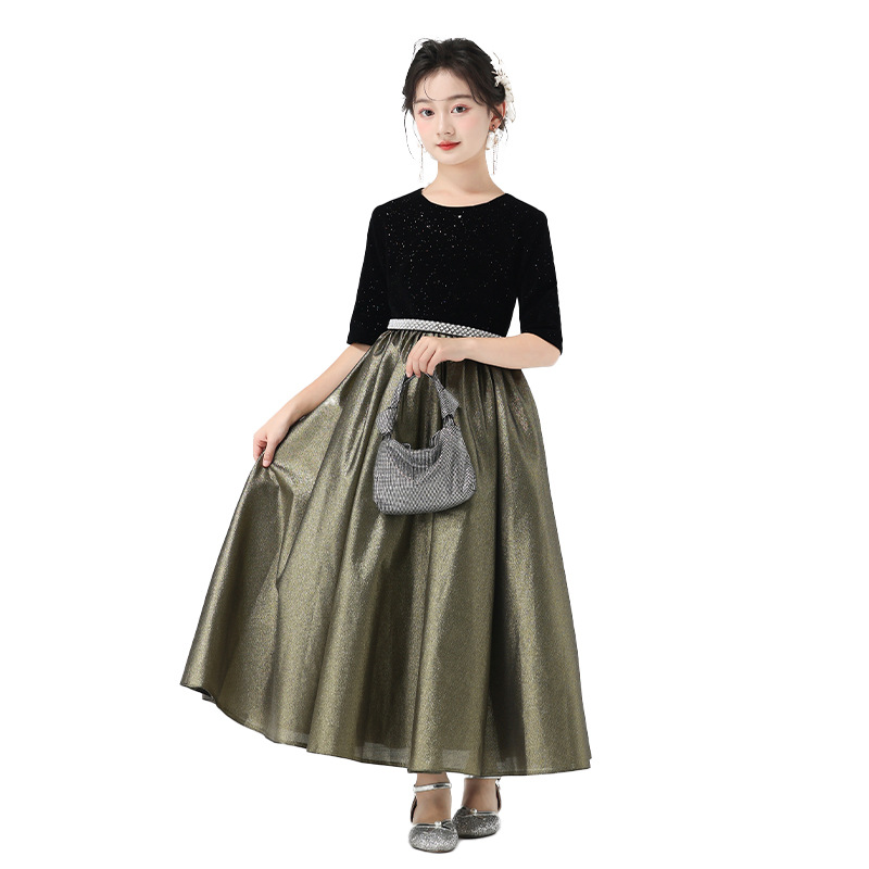 vestido de niña vestido de princesa vestido de niños piano coro vestido de mangas medias vestido de presentación vestido de alta gama