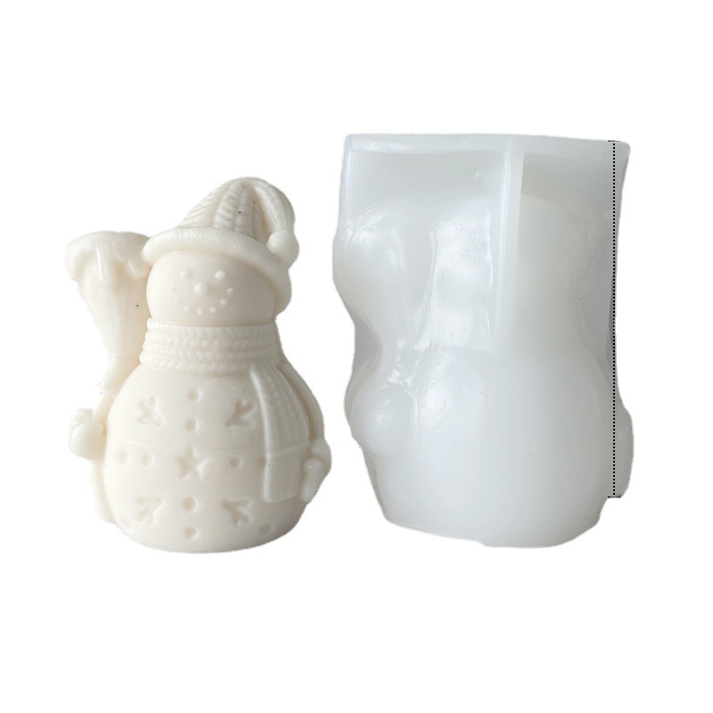 Jiahuimei Santa Claus aromaterapia vela molde de silicona DIY árbol Navidad decoración herramienta abrasiva