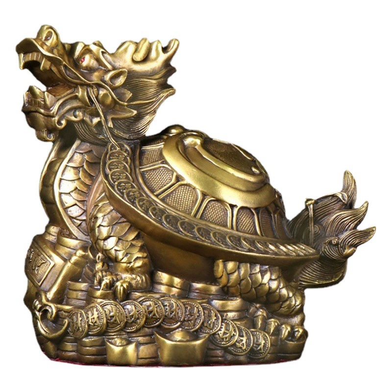Ян Тунцзи мать и сын Дракон черепаха украшения для дома и офиса оптовая продажа с фабрики Медный дракон черепаха сплетни Золотая черепаха