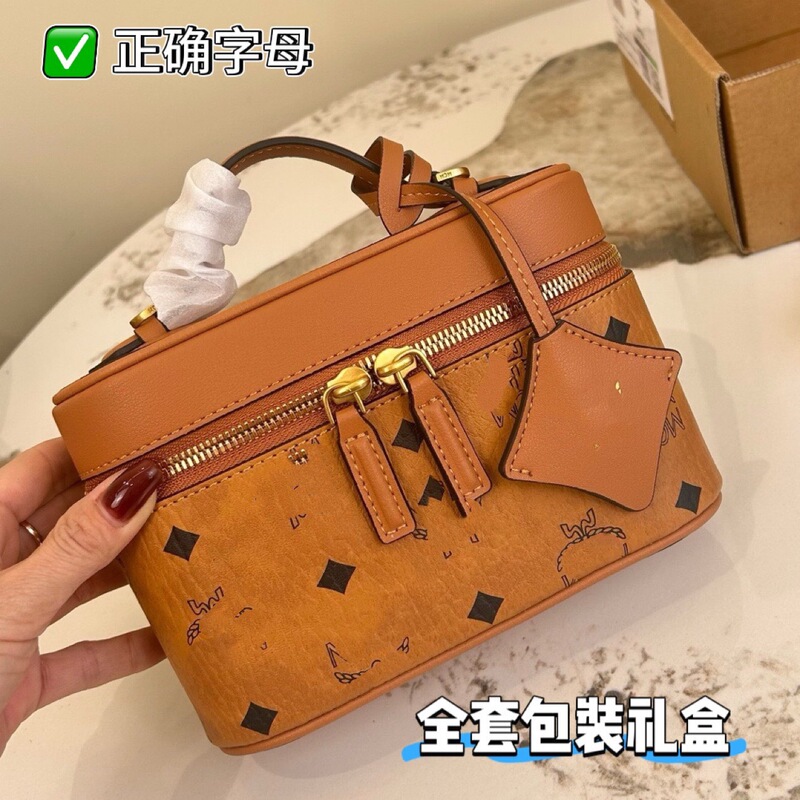 Mc Genuine Leather Women's Cosmetic Bag, Bucket Bag, Women's Bag, New High-End Handbag, Crossbody Small Bag