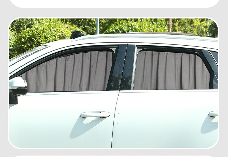 Upgraded One-Click Recycling Car Curtains, Automatic Rebound Track Car Curtains, Privacy Curtains and Sunshades