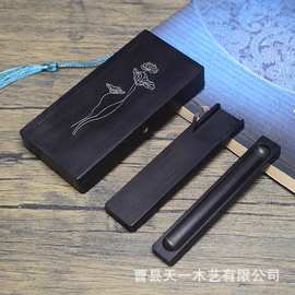 跨境木质线香盒家用沉香盒香插底座便捷随身携带香盒实木储香盒