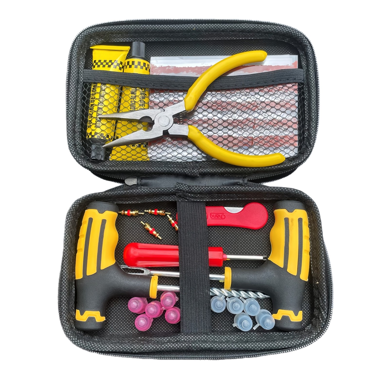 Tire repair tool kit EVA bag for cars, motorcycles, electric vehicles, vacuum tire repair tool kit