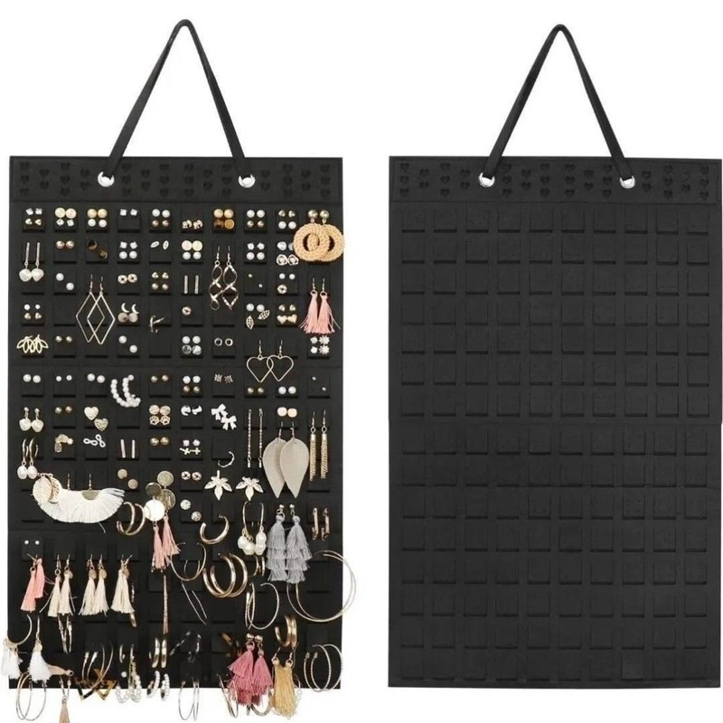 ヘアアクセサリー、イヤリング、ジュエリー、壁掛けネックレス、ヘアピン、ジュエリー、壁掛け、壁掛け収納、アーティファクト収納、リング、フェルトハンギングバッグ|undefined