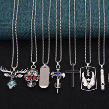欧美简约钛钢项链批发街头嘻哈朋克男女长款毛衣链合金饰品吊坠