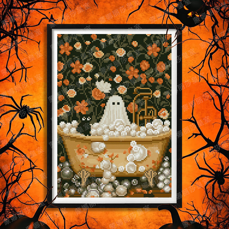 Nuevo Halloween cross-border Halloween fantasma encantador dibujos animados bordado a mano DIY kit al por mayor image 2