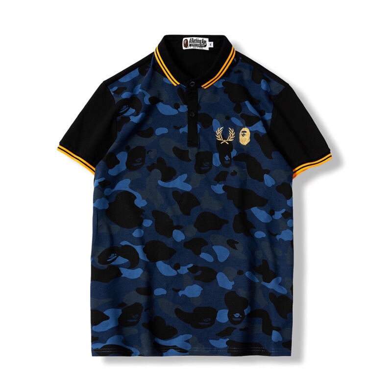 Trendy Foreign Trade Brand Shark Embroidery Ape Print Polo Short-Sleeve T-Shirt Casual Women's Pique Half-Sleeve Men's Short T-Shirt Trendy Foreign Trade Brand Shark Embroidery Ape Print Polo Short-Sleeve T-Shirt Casual Women's Pique Half-Sleeve Men's Short T-Shirt