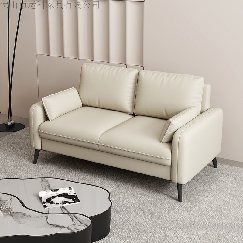 Sofa for Small Apartments, Living Room, Rental House, New Model 2023, Small Sofa for Bedroom, High-End Cream Tech Fabric