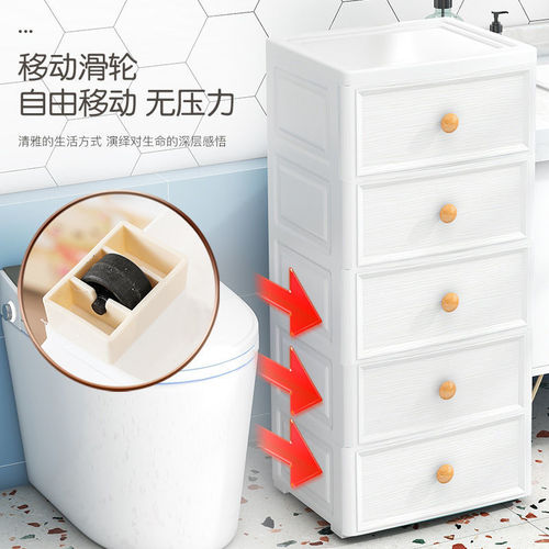European-style gap storage cabinet drawer-type kitchen gap bathroom toilet narrow storage cabinet shelf storage box