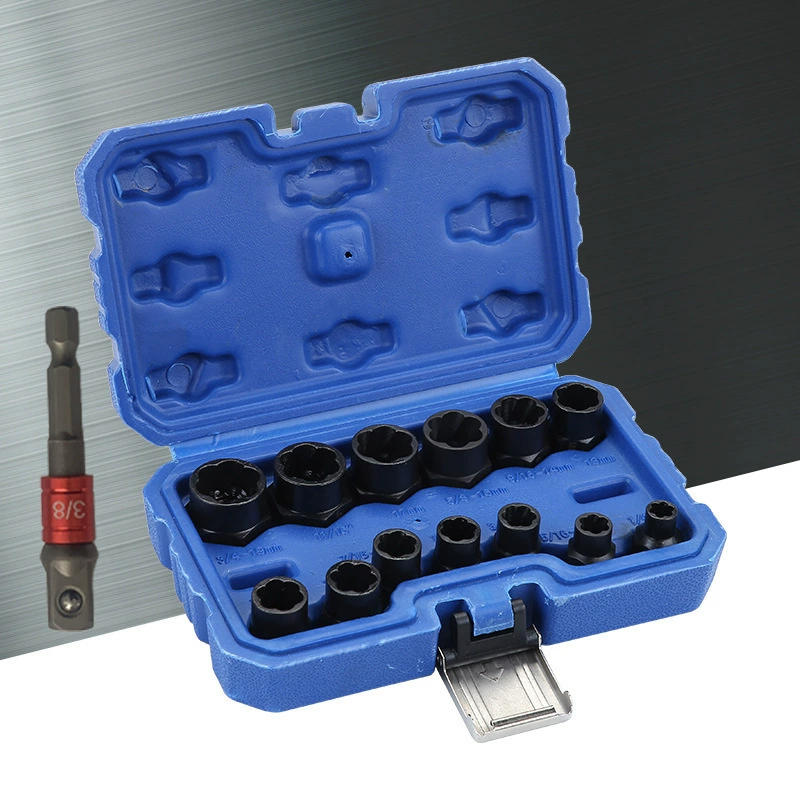 Высокая твердость 13 шт. сломанная гайка Устройство для извлечения болтов Инструмент для удаления сломанной гайки Устройство для извлечения винта с сломанной головкой