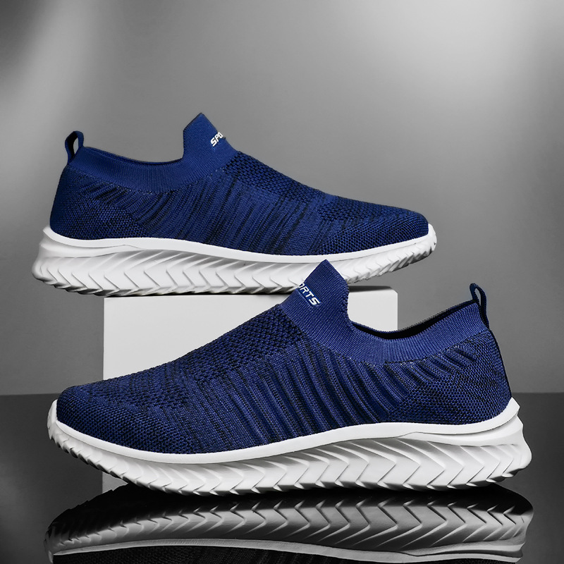 2025 primavera nueva pareja zapatos de tejido femenino cómodos zapatos casuales de malla transpirables zapatos deportivos de hombre zapatos de altura baja