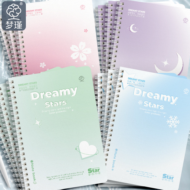Cuaderno Espiral Degradado B5/A5 de Papel para Estudiantes y Oficina