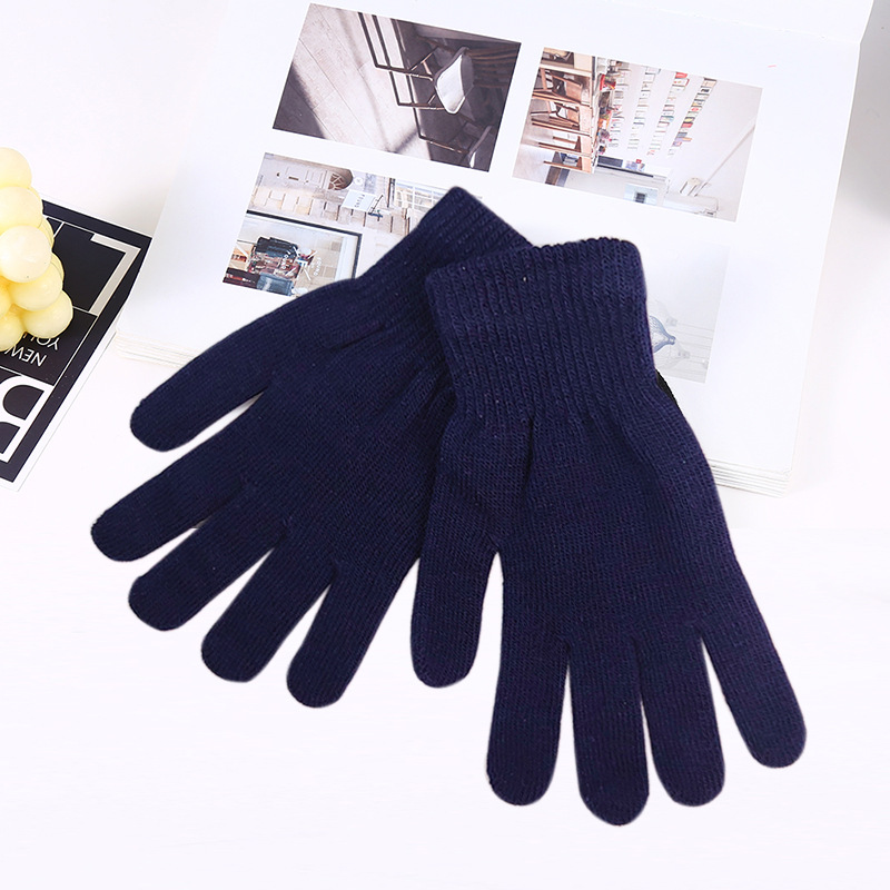 아크릴 기모 다섯손가락-남성 21X10 [네이비블루]