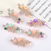 Cross border new pattern fresh Flower Hairpin Korean Edition Rhinestone Hairpin Ponytail Spring crystal Top clamp wholesale