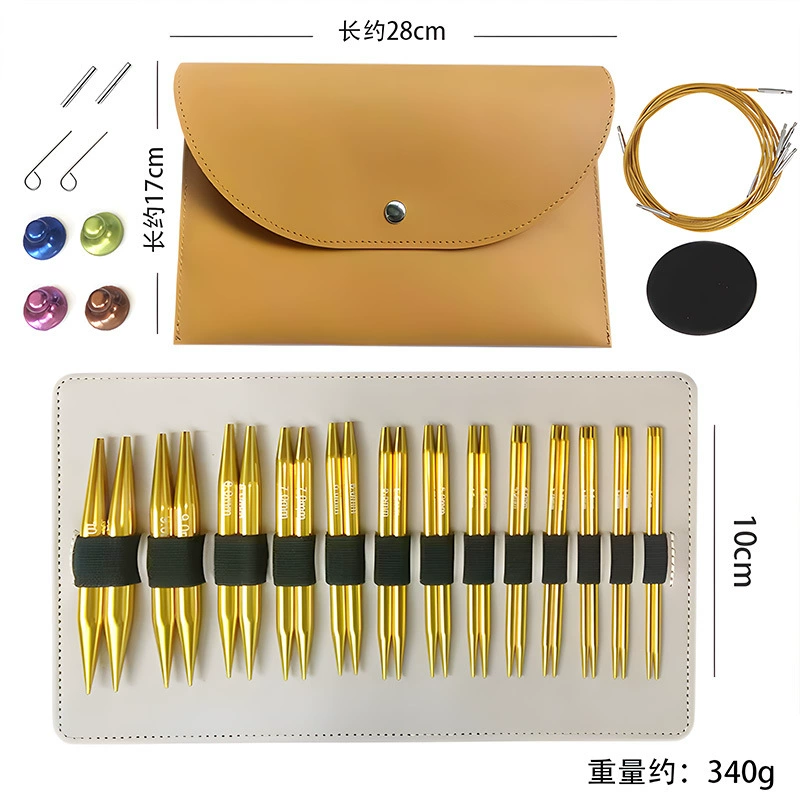 Горячая распродажа шерстяная игла съемное алюминиевое кольцо Игольчатый костюм Золотая сменная веревка удлиненная кольцевая игла