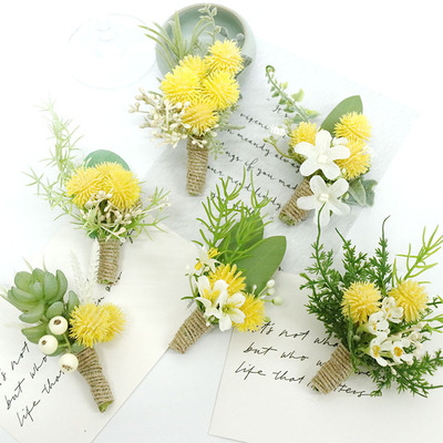 Arts Accord 322 business affairs celebration Sternum marry Supplies Studio simulation Golden Ball Sternum Flower wrist