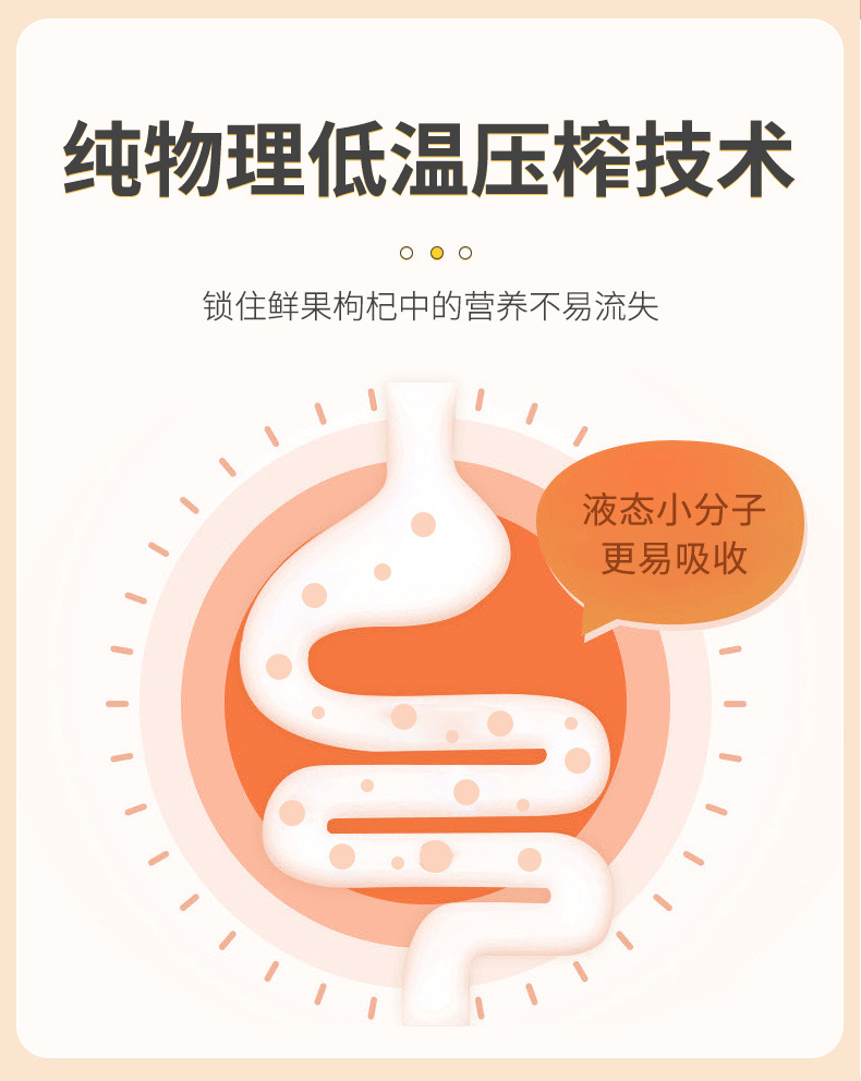 Ning'anbao Goji Berry Juice Concentrate Ningxia First Harvest Fresh Fruit 50ml x 8 Bottles Gift Box key features