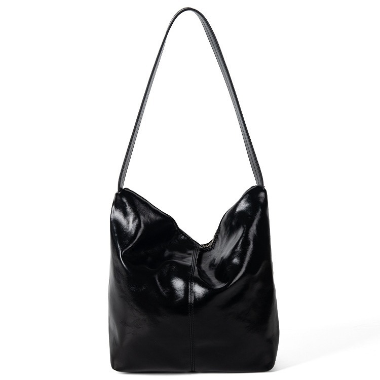 Bolso de hombro tipo bandolera de cuero suave, estilo minimalista y perezoso, versión coreana 2024 para mujer_voghion.com